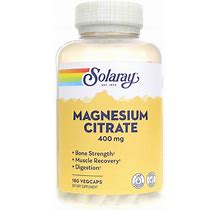 Solaray, Magnesium Citrate 400 Mg 180 Veg Capsules