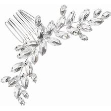 Hair Barrettes Rhinestone Clips For Women Combs Glass Bride