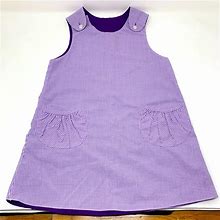 Rosalina Dresses | Rosalina Purple Gingham Check Reversible Dress Pockets Girls 2T Summer Boutique | Color: Purple/White | Size: 2Tg