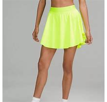 Lululemon Athletica Skirts | Lululemon Court Rival Hr High-Rise Skirt Long Tall Highlight Yellow Size 2 | Color: Yellow | Size: 2
