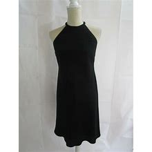 Jones New York Beaded Neck Long Black Dress Size 6P With Shawl