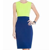 Bcbgmaxazria Dresses | Bcbgmaxazria Blaire Colorblock Sheath Dress | Color: Blue/Yellow | Size: 4