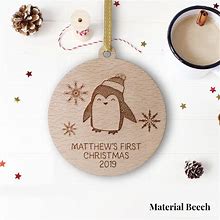 My First Christmas Ornament 2019 Personalised Baby's 1st Christmas Bauble Our First Christmas Personalized Xmas Custom Gift Tree Decorations