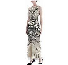 Forestyashe Wedding Guest Dresses For Women Vintage 1920S Sequin Beaded Tassels Party Night Flapper Gown Dress
