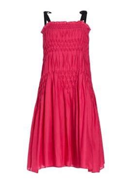 Merlette Women's Mabel Smocked Midi-Dress - Deep Pink - Size Small