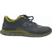 Nike Mens Free 4.0 V2 Running Shoes Gray Yellow 574234-070 Lace Up Low