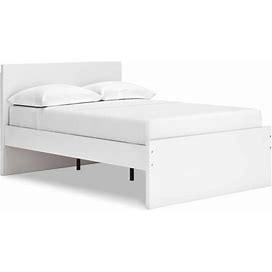 Ashley Onita White Full Panel Bed, White Contemporary And Modern Beds From Coleman Furniture