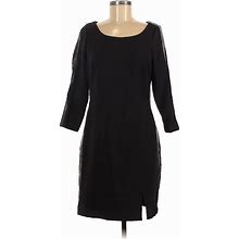 Worthington Casual Dress - Sheath: Black Solid Dresses - Women's Size 6