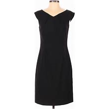 Mossimo Casual Dress - Sheath V-Neck Sleeveless: Black Solid Dresses - Women's Size 4