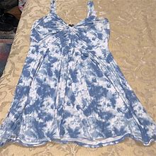 Derek Heart Dresses | Derek Heart Plus Tie Dye Knit Dress 2 X | Color: Blue/White | Size: 2X