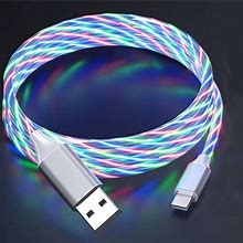 USB C Cable, LED Light Up Charging Cords Type C Cable Compatible With Samsung Galaxy S21 S20 S10 S10E S9 S8 Plus Note 20 10 9 8,1m