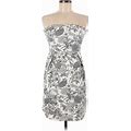 Old Navy Cocktail Dress Strapless Strapless: Gray Brocade Dresses - Women's Size 6