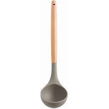 Gray Silicone Ladle With Wood Handle By World Market