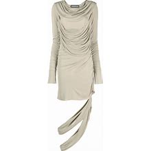 ANDREADAMO Draped Cut-Out Dress - Grey