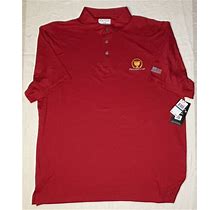 Pga Tour Presidents Cup Golf Polo Shirt Tango Red Usa Flag Logo Xl