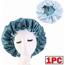 Dicasser Double Layer Satin Bonnet, Satin Bonnet, Night Sleep Hat, Sleep Head Cover For Women Girls, Satin Hair Cap, Night Sleep Hat(1PC)
