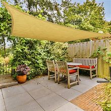 PHYEX Sun Shade Sail, Rectangle UV Block Sunshade Canopy For Outdoor Patio Garden Backyard Use (Sand, 10'X13')