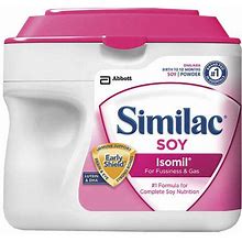 Abbott Similac Soy Isomil Formula With Iron,Unflavored, 12.4Oz (352Gm) Powdered Can,Each,55963