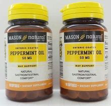 Mason Natural Peppermint Oil 50 Mg Enteric Coated Softgels - 90 Softgels, Pack Of 2