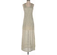 LC Lauren Conrad Casual Dress - A-Line Scoop Neck Sleeveless: Gray Print Dresses - Women's Size Small