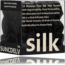 Suncdelv Silk,100% Silk Scrunchies For Hair,22 Momme Hair Ties For Anti-Crease & Breakage,Natural Women Hair Accessoriesfashion Hairbands 3PCS