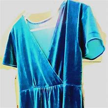 Gap Dresses | Small Velvet Turquoise Gap Maternity Dress | Color: Blue/Green | Size: S