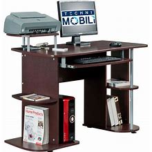 Techni Mobili - RTA-8104-CH36 - Complete Computer Workstation Desk With Storage, Chocolate