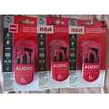 RCA Audio 3.5mm MP3 Coiled Cable Lot Built In Mic Smartphone Tablet Car Speaker