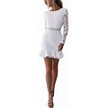 Mersariphy Women White Lace Long Sleeve Backless Elegance Fishtail Dress