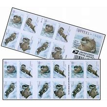 USPS Otters In Snow Forever Stamps - Book Of 20 Postage Stamps