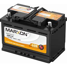 MARXON Group 48 H6 L3 Start And Stop Car Battery 12V 70AH 760CCA AGM BCI48 Maintenance Free Automotive Replacement Batteries Three Years Warranty