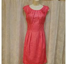 Trina Turk Dresses | Trina Turk Pink Sheath Pleated Career Dress | Color: Pink | Size: 2