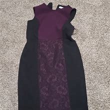 Calvin Klein Dresses | Calvinklein Dress W Lace Size 6 Box4 | Color: Purple | Size: 6