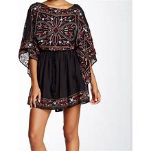 Free People Dresses | Free People Frida Embroidered Dress | Color: Black/Brown | Size: Xs