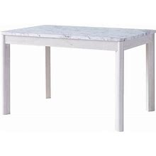 FC Design Dining Table With Rounded Corners, Beige Over