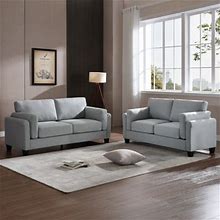 Ebern Designs 2 Piece Living Room Set Polyester In Gray | Wayfair Living Room Sets Af7bf5bf3a9094d1f774ceffe7e245cf
