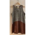 Thml Womens Shift Dress Size Medium Tweed And Faux Leather