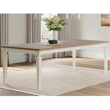 Ashley Chipped White Realyn Rectangular Extendable Dining Table, Wood