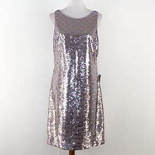 Vince Camuto Dresses | Vince Camuto Pink Sequin Sleeveless Sheath Dress | Color: Pink/Purple | Size: 12