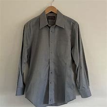 Nordstrom Long Sleeve Dress Shirt 15.5/32 - Men | Color: Grey | Size: One Size