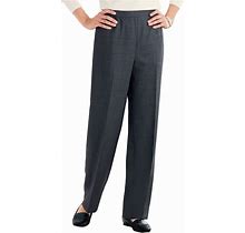 Appleseeds Women's Washable Gabardine Pull-On Pants - Grey - 16P - Petite