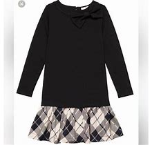 Kate Spade Dresses | Kate Spade Girls Drop Waist Plaid Dress Nwt | Color: Black/Tan | Size: 10G