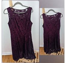 Liz Claiborne Women's Midi Dress - Purple - 8
