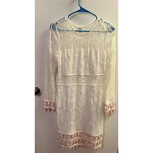 VENUS White Crochet Dress, Size 8