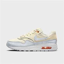 Nike Big Kids' Air Max 1 Casual Shoes (1Y-7Y) In White/Yellow/Pale Ivory Size 5.5 | Leather