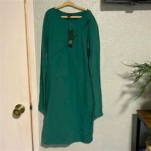 Wild Fable Dresses | Wild Fable Bodycon Dress Dark Teal Green Long Sleeve Size Xs New | Color: Green | Size: Xs