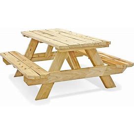 Deluxe A-Frame Wooden Picnic Table - 6' - ULINE - H-6102