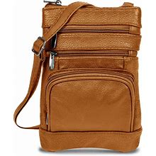 Krediz Leather Crossbody Bags For Women, Multi Pocket Crossbody Purse With Adjustable Strap, Soft & Durable Leather Purse