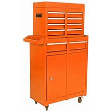 5 Drawer Rolling Tool Chest With Wheels, Detachable Storage Cabinet Tool Cart With Bottom Cabinet And Adjustable Shelf