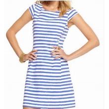 Lilly Pulitzer Dresses | Lilly Pulitzer Briella Striped Fit & Flare Knit Dress - Size Large | Color: Blue/White | Size: L
